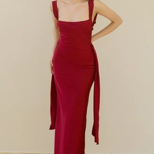 NWT Red Open Back Maxi Dress Size XL (could also fit a M/L)